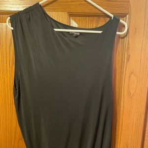 Black Express asymmetrical tank top.